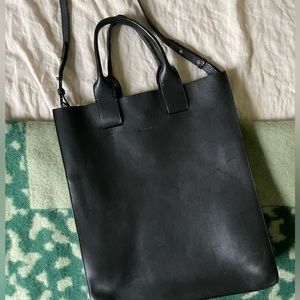 Sandqvist Black Leather Kajsa Tote/Shoulder Bag